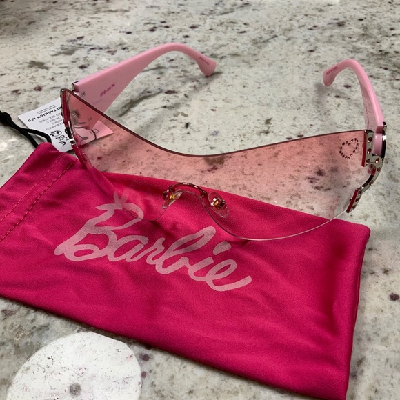 Boohoo x Barbie Retro Diamante Sunglasses main image 5